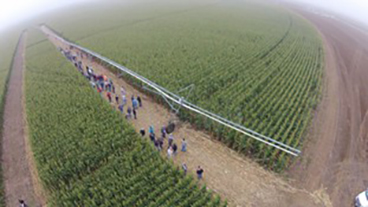 A working farm in western Kansas using recommended irrigation technology