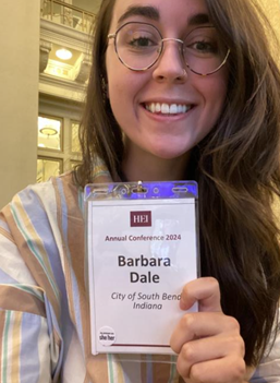 Barbara Dale, Project Manager in South Bend's Office of Sustainability, at the Health Effect Institute's Spring Conference in Philadelphia in April 2024.